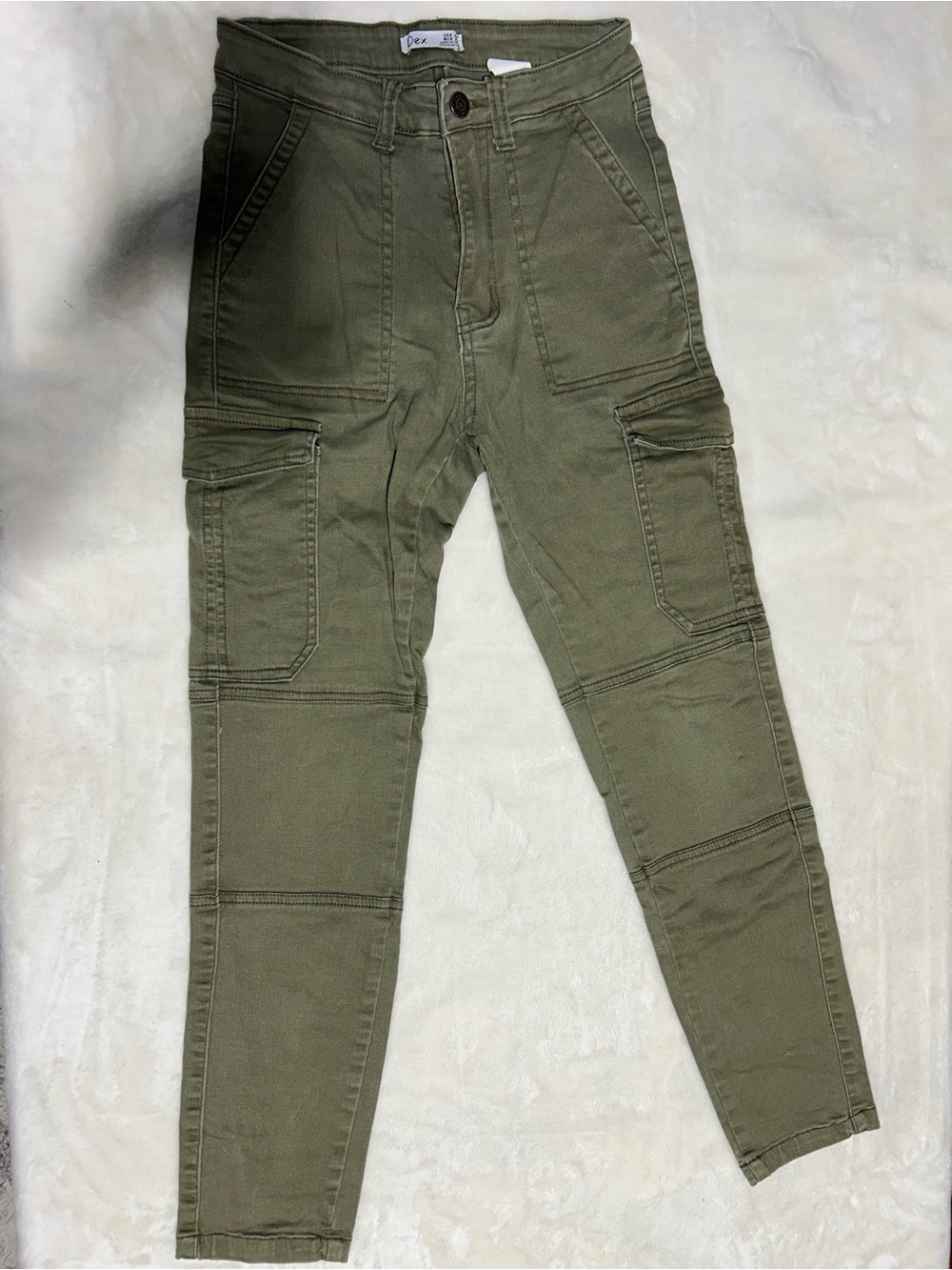Olive Green Cargo Utility Pants